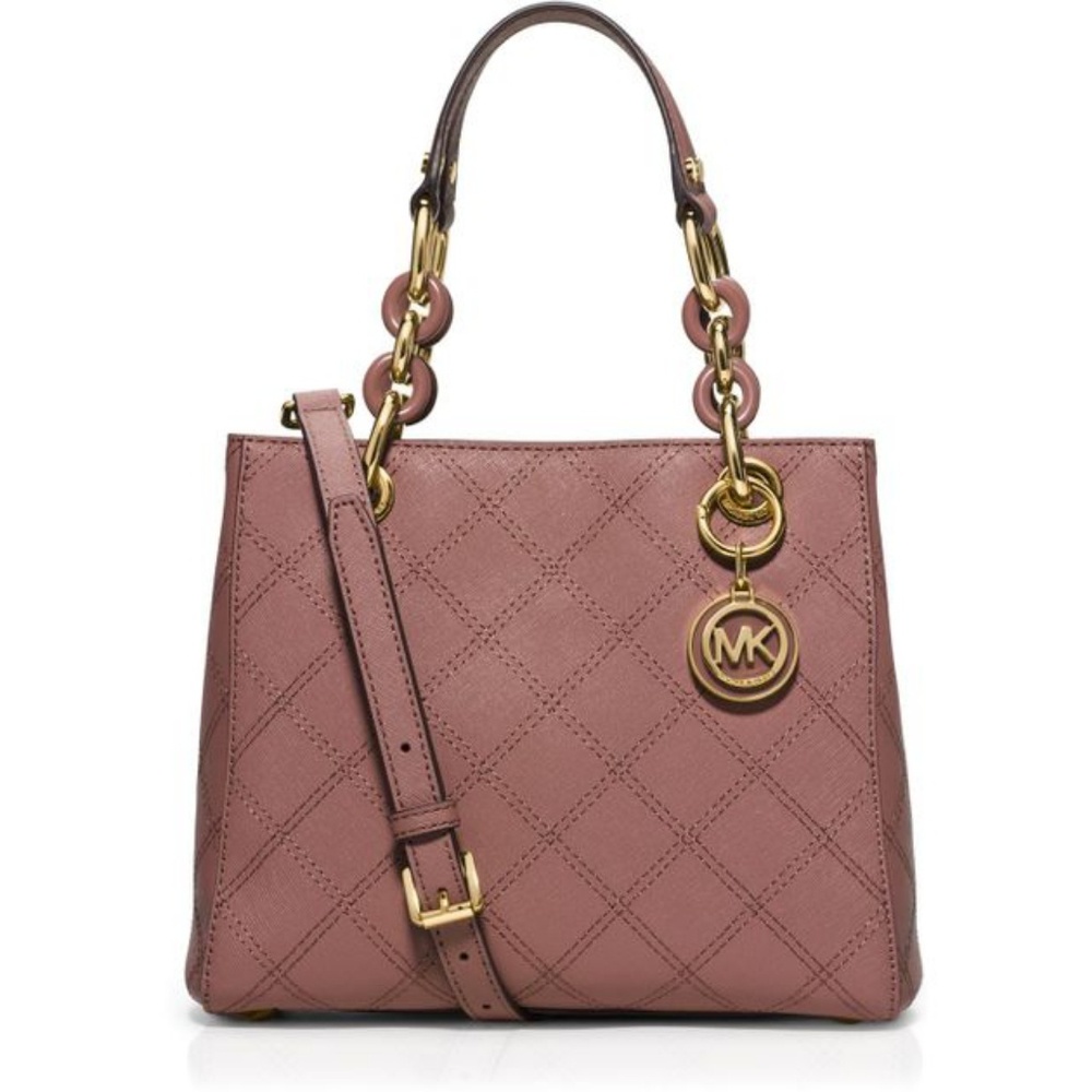Michael Kors Cynthia Quilted Leather Satchel